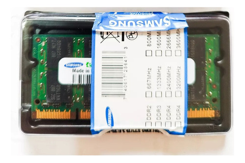 Memoria Ram Ddr2 2gb  667mhz Pc2-5300s Notebook Instalada