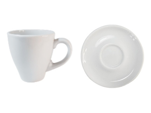 Set Tazas Platos Porcelana Monza Verbano 200ml X 2 Unidades