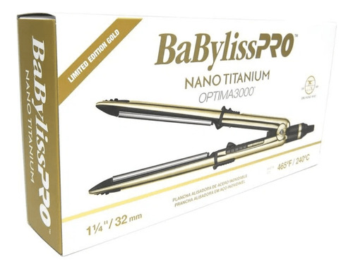 Plancha Babyliss Nano Titanium Optima 3000 Gold 240v