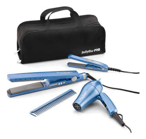 Kit Viaje Babyliss Pro Plancha Alisadora 2091 Secador De Pel