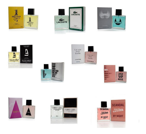 Perfume 100ml - 10 Unidades  Revenda