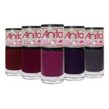 Nova Coleção Anita 10 Anos Kit Com 05 Esmaltes