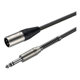 Cable De Micrófono Xlr Macho A Jack 6.3mm Estéreo 6 Metros