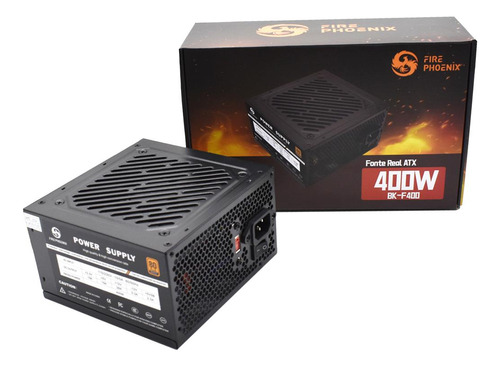 Fonte Atx 400w Para Pc 80 Plus Bronze Bivolt Preta Bk-f400