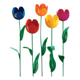 Estacas De Césped Tulipanes Artificiales Multicolor 5 Unidad