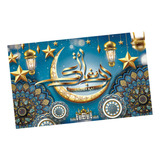 Mubarak Telón De Fondo Decoración Ramadán Foto Fondo Azul