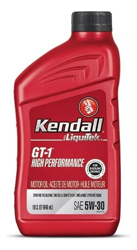 Aceite 5w30bd Synthetic Blend Kendall Gt-1 X4 946 Ml