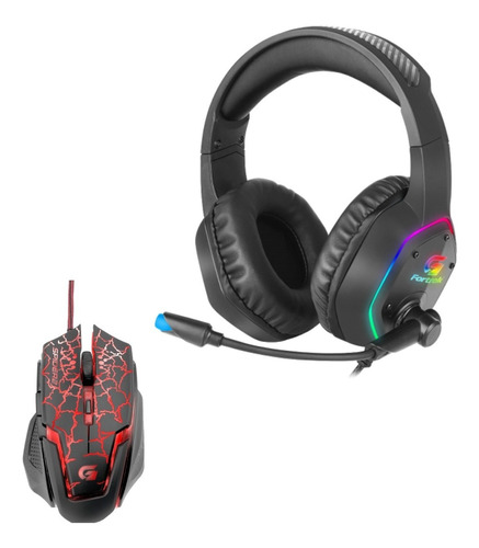 Headset Gamer Blackfire + Mouse Gamer Spider 3200dpi