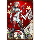 Cartel De Nuka Cola Señal De Lata Pared Arte Hombre Cu...