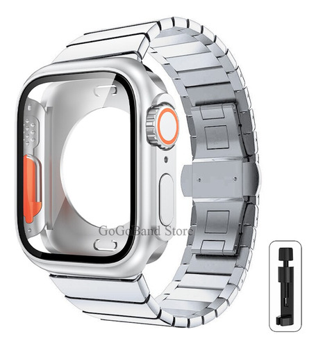 Correa Y Funda De Acero Inoxidable Para Apple Watch