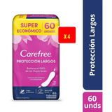 Protectores Diarios Carefree Largos 60 X 4 Unidades