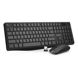 Combo Teclado Y Mouse Inalambricos, Negro | Colikes