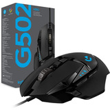 Mouse Gamer Logitech G502  Sensor Hero Color Negro