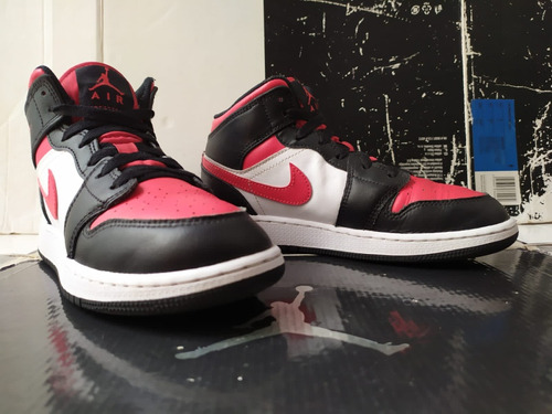 Jordan 1 Mid Bred Toe (23cm) Chicago Infrared Playoffs Og 