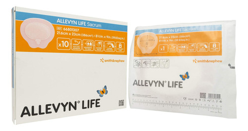 Allevyn Life Sacrum Grande 21.6x23cms Caja C/10 Pzas Smith