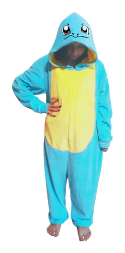 Pijama Pokémon Squirtle Infantil Adulto Macacão Kigurumi