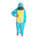 Pijama Pokémon Squirtle Infantil Adulto Macacão Kigurumi