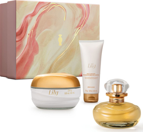 Kit Presente Perfume Lily Eau De Parfum Creme  (3 Itens)