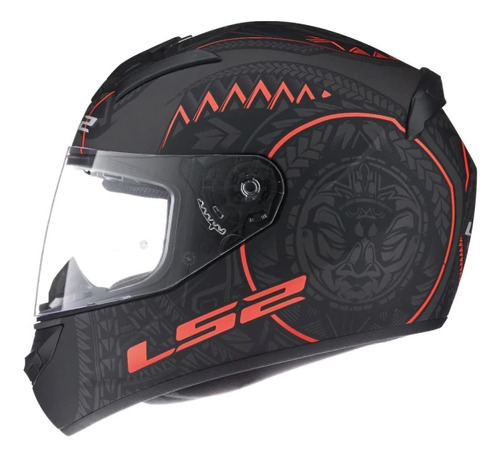 Casco Ls2 Rookie Takaroa Negro Rojo Mate