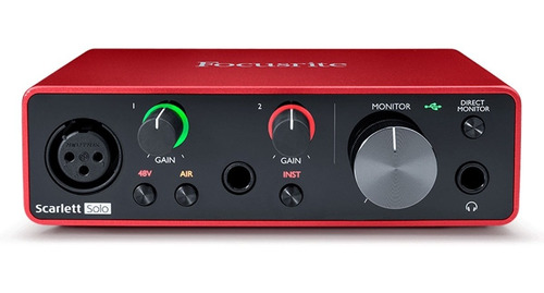 Focusrite Scarlett Solo 3era Generacion Placa De Audio Usb 