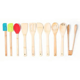 Set De Utensilios De Bambu Y Silicón Core Bamboo 10-piece 