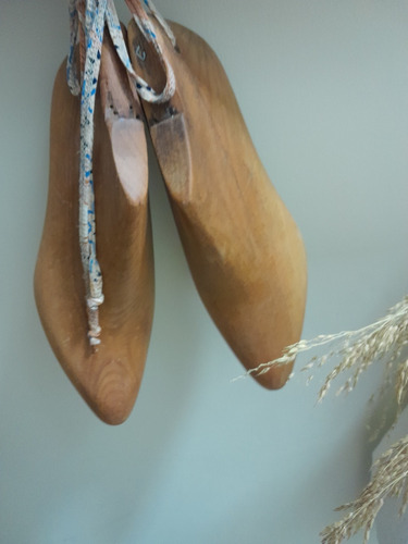 Forma De Sapato Antiga Em Madeira Para Decoração  36 (par)