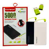  Carregador Portátil Kapbom 5000mah  3 Saídas Bateria Rapida