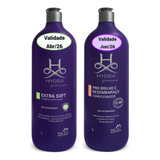 Kit Shampoo Extra Soft + Cond Brilho E Desembaraço 1l Hydra