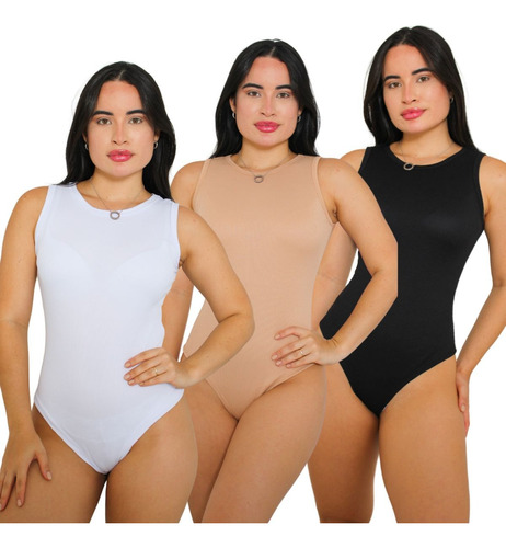 Kit 3 Body Bory Feminino Regata Verão Canelado Ribana Barato