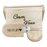 Memoria Usb 32 Gb De Madera Con Mensaje Personalizado