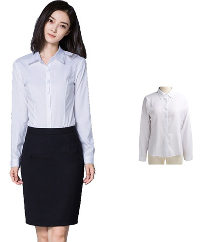 Camisa Blanca Suave Y Elegante Para De Dama Tallas Extras