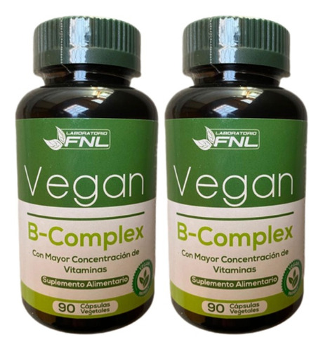 Vegan B Complex Pack 2 Frascos Fnl Vegano B12 Dietafitness