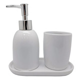 Kit Banheiro Lavabo Acessórios Conjunto Organização 3pcs