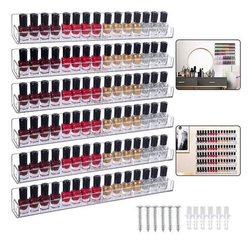 6 Piezas Organizador De Esmalte De Uñas Maquillaje Multiuso