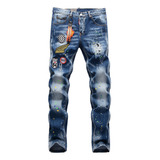 Vaqueros Dsquared2 Estilo Urbano Hip-hop De Moda Para Hombre