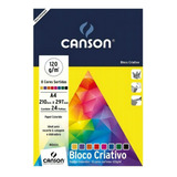 Papel Colorido Canson 8 Cores A4 24 Folhas 120g/m² Criativo