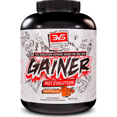 Gainer Fast Evolution 3kg Sabor: Swiss Crunch - O Mais Completo Hipercalórico - Ganho De Massa Muscular | Frete grátis