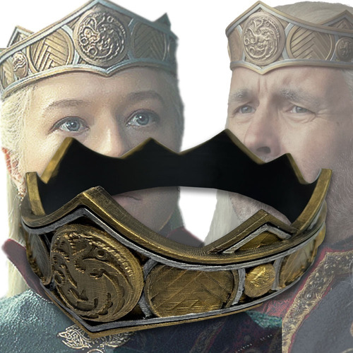 Corona Rhaenyra Targaryen Vyserys Dragon Impresion 3d Ktsr