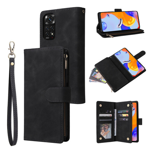 Funda De Teléfono Tipo Cartera Con Cremallera Para Xiaomi Po