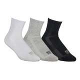 Medias Sox De224c Tripack Algodon Caña Corta Blanegr Sgc