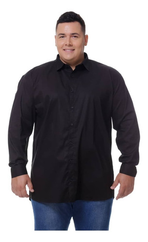 Camisa Masculina Manga Longa Plus Size Premium