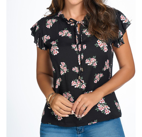 Blusa Larisa Negro Para Mujer Croydon