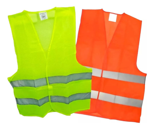 Chaleco Reflectivo Reglamentario Fluo Moto Naranja Amarillo