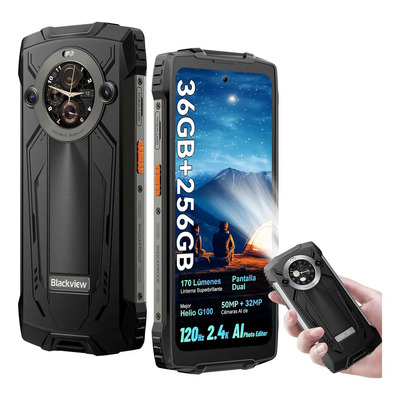Teléfono resistente negro Blackview Bv8200 de 12 GB y 256 GB | Meses sin interés