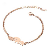 Pulsera Corazon Elefantes Calidad Acero Inoxidable Ajustable