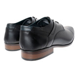 Zapatos Axel Color Negro Liso Con Textura En La Punta D06300