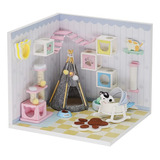 Kisoy Dollhouse Miniatura Con Kit De Muebles, Diy 3d Kit De 