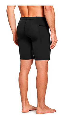 Pantaloneta Negra Para Hombre Licra Elástica Deportiva Short