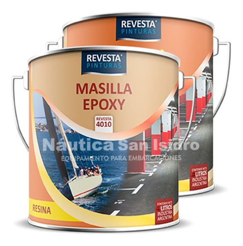 Masilla Epoxy Revesta 4010 1lt Para Barcos