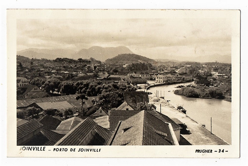 Cartao Postal Porto De Joinville - Foto Prugner - Anos 40